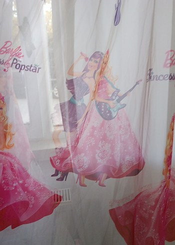 Pembe Baskılı Pastel Perde - Görsel 3