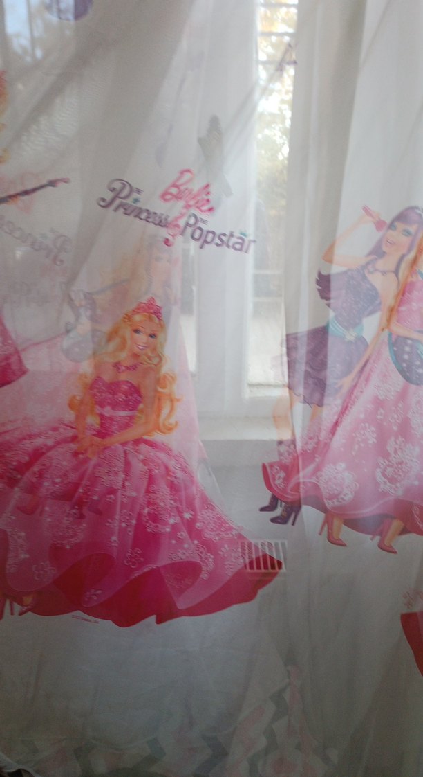 Pembe Baskılı Pastel Perde - Görsel 4