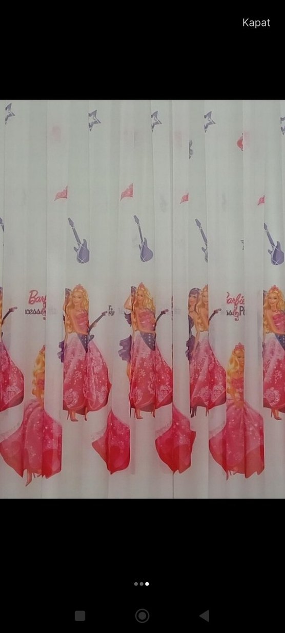 Pembe Baskılı Pastel Perde - Görsel 2