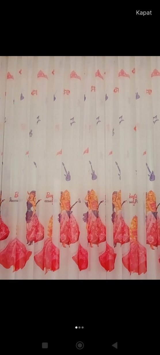 Pembe Baskılı Pastel Perde - Görsel 5