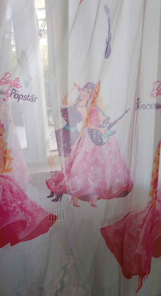 Pembe Baskılı Pastel Perde - Görsel 3