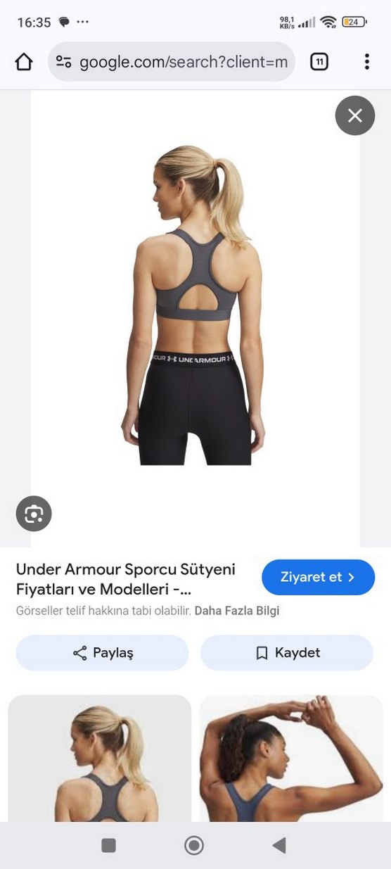 Gri V-Yaka Spor Atlet Kadınlar İçin - Görsel 3