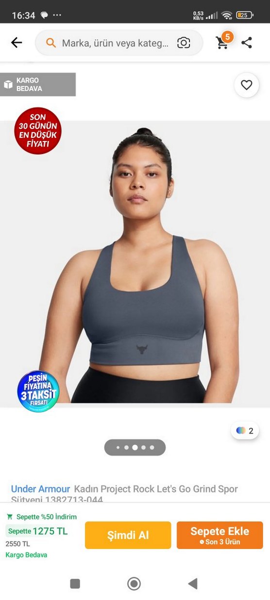 Gri V-Yaka Spor Atlet Kadınlar İçin - Görsel 2