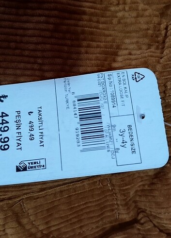 24-36 Ay Beden LCW çocuk pantolon 2 adet var