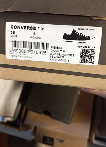 39 Beden beyaz Renk Converse orjinal