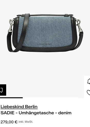 Liebeskind orijinal denim çanta - Görsel 8