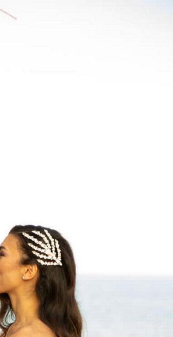 Bej Parlak Payetli Kadın Saç Aksesuarı - Görsel 5