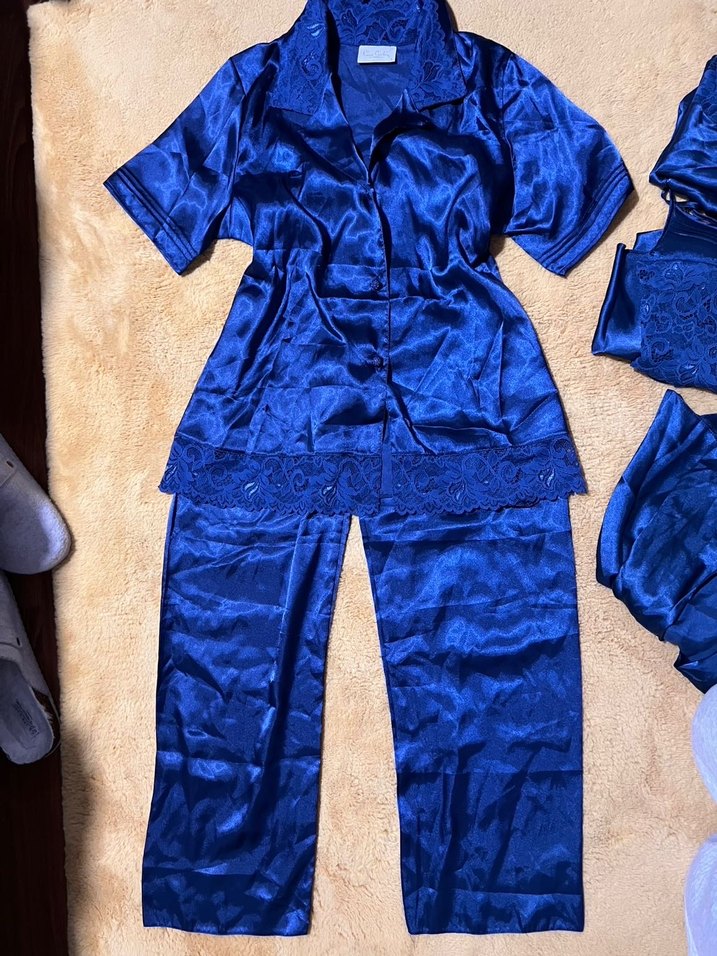 Pierre Cardin gecelik set ipek saten - Görsel 5