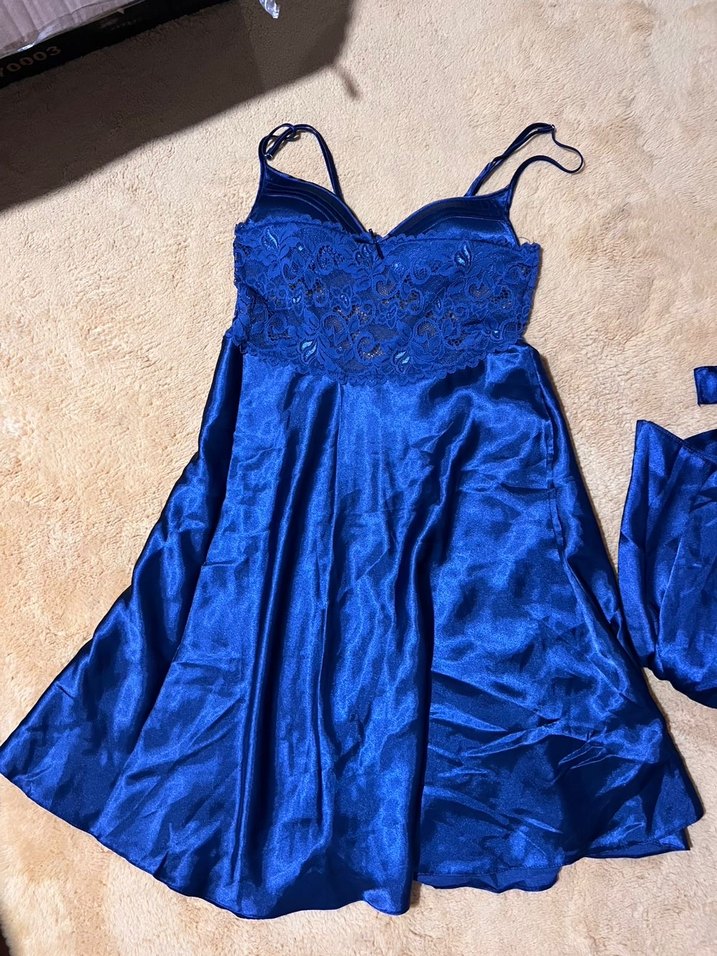 Pierre Cardin gecelik set ipek saten - Görsel 3