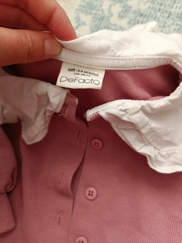 Pembe  Düğmeli Kız Hırka - Görsel 5