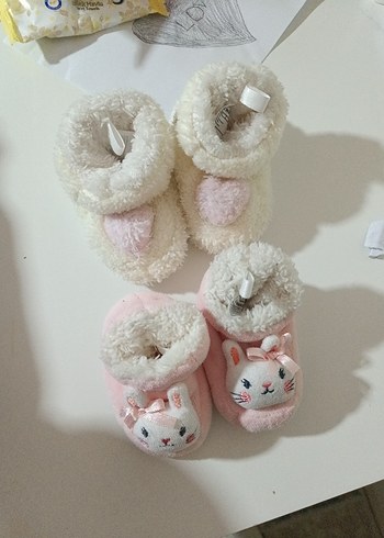 Kızlar için Pembe Sıcak Peluş Terlikler - Görsel 3