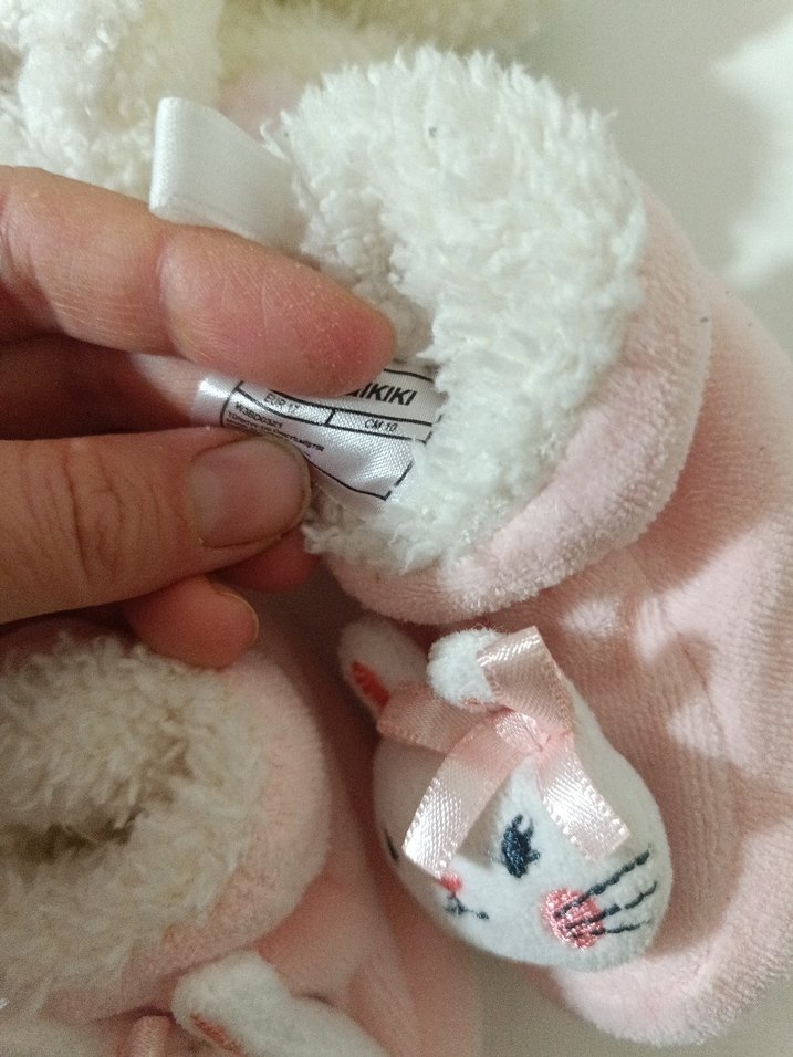 Kızlar için Pembe Sıcak Peluş Terlikler - Görsel 4