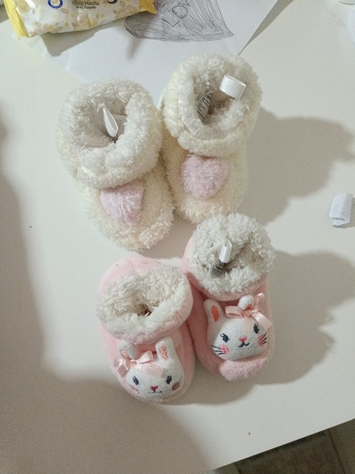 Kızlar için Pembe Sıcak Peluş Terlikler - Görsel 3