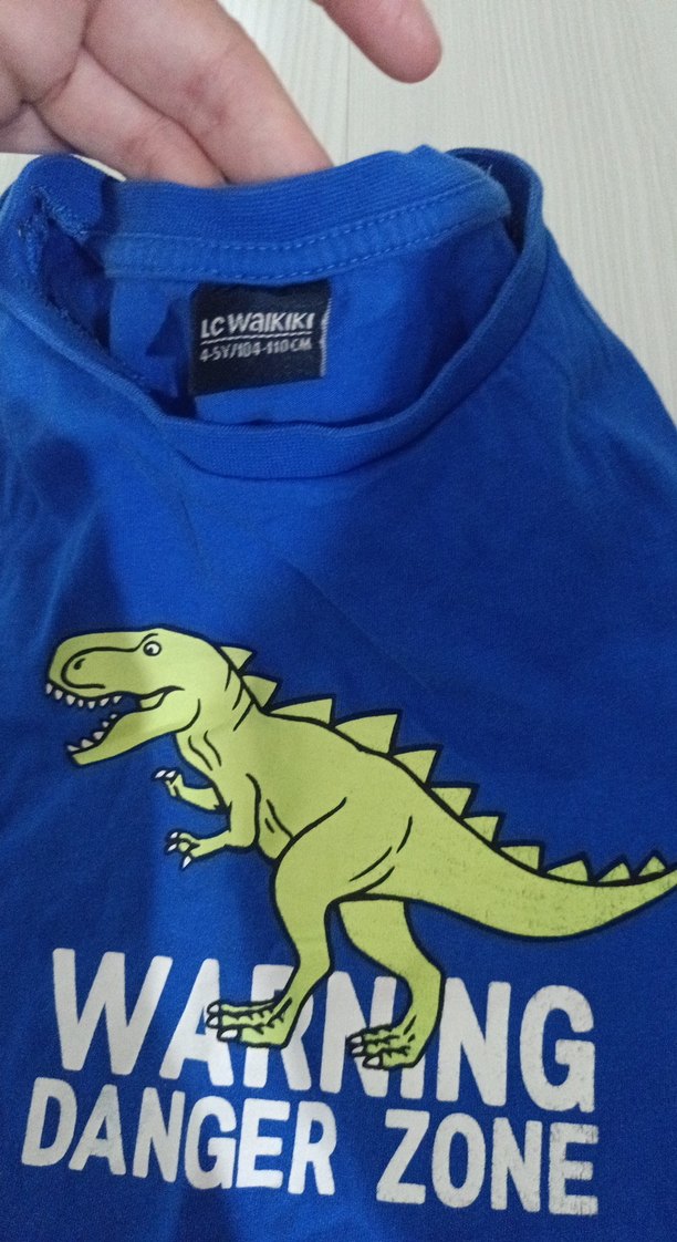 Mavi Baskılı Kolsuz Rock Punk Tişört - Görsel 2