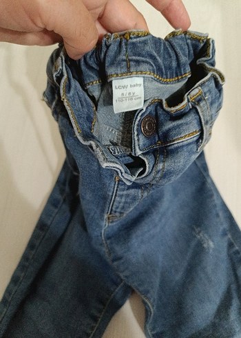 5 Yaş Beden mavi Renk Erkek Çocuk Mavi Denim Pantolon