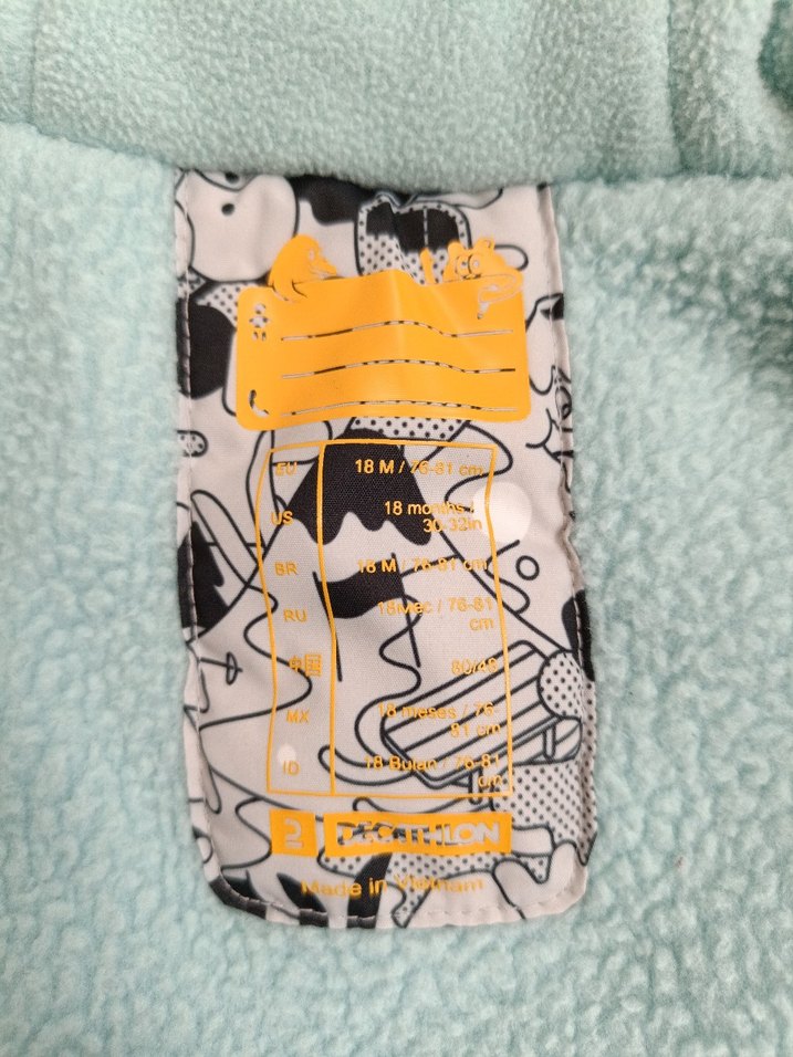 Kapüşonlu Fermuarlı Bebek Tulumu Gri - Görsel 3