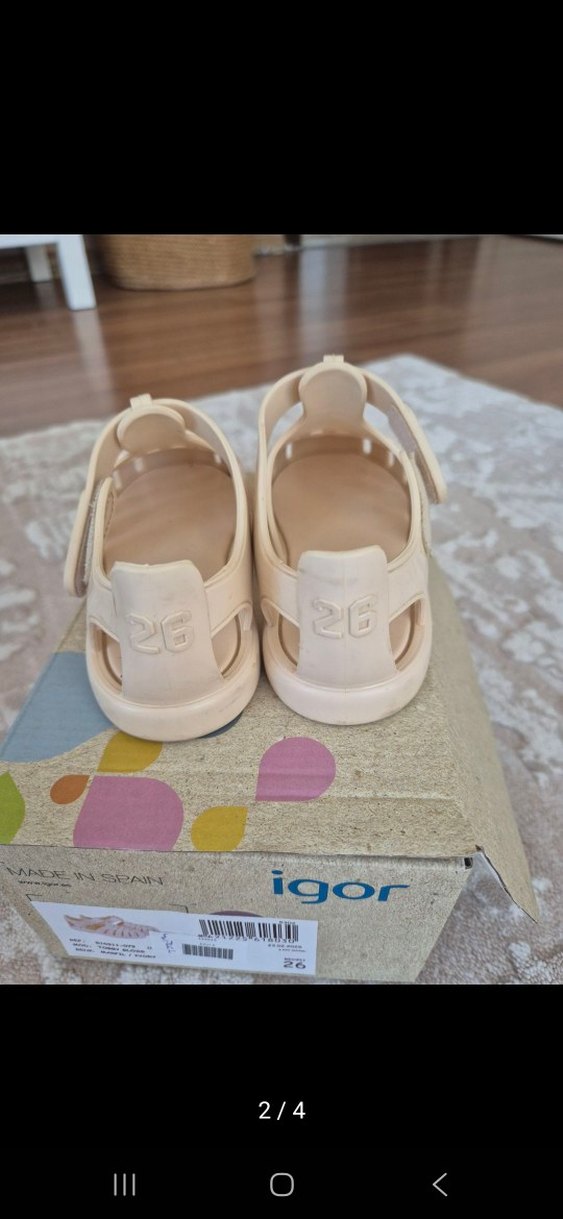 Beyaz Kız Çocuk Sandaletler - Igor - Görsel 2