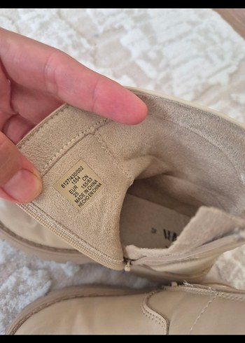 Bej Deri Kız Botu - Görsel 6