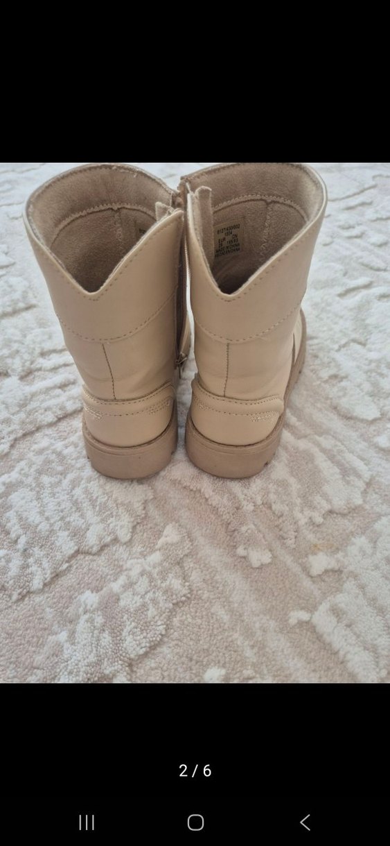 Bej Deri Kız Botu - Görsel 3