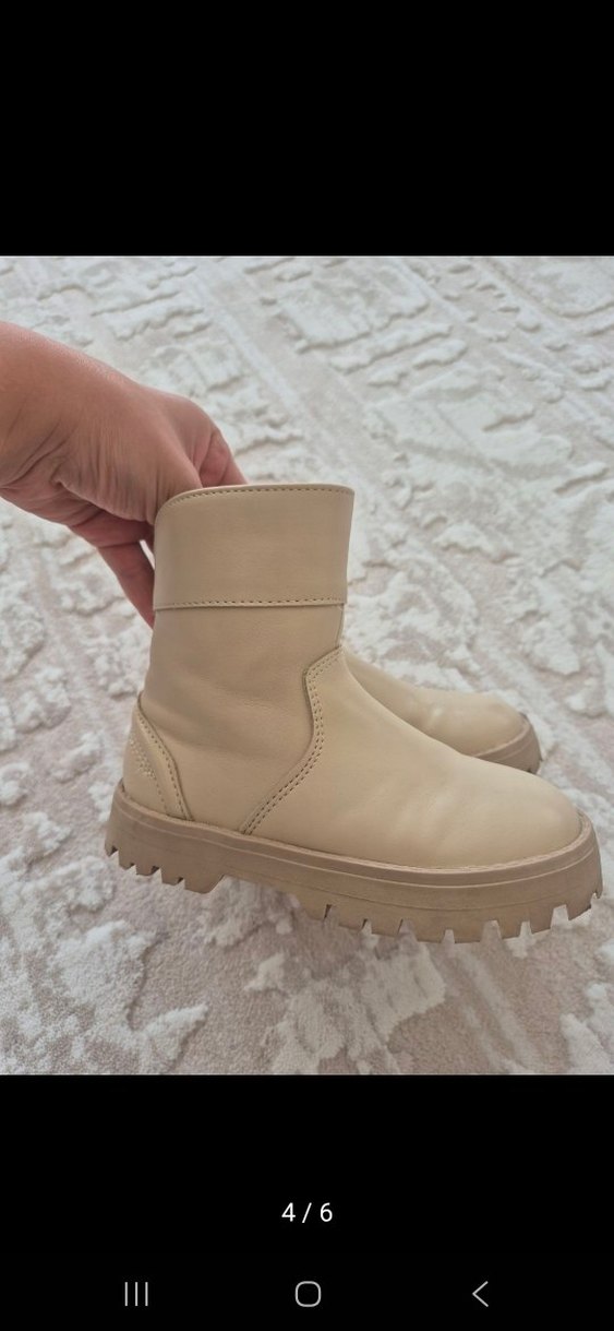 Bej Deri Kız Botu - Görsel 5