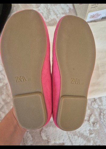 Pembe Süet Kız Çocuk Babet Ayakkabı - Görsel 2