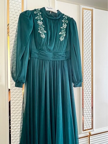 Yeşil abiye 36-38 beden aralığı