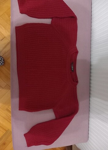 38 Beden bordo Renk Crop kazak