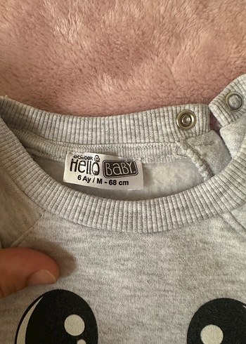 Gri Uzun Kollu Bebek Tulum - Görsel 2