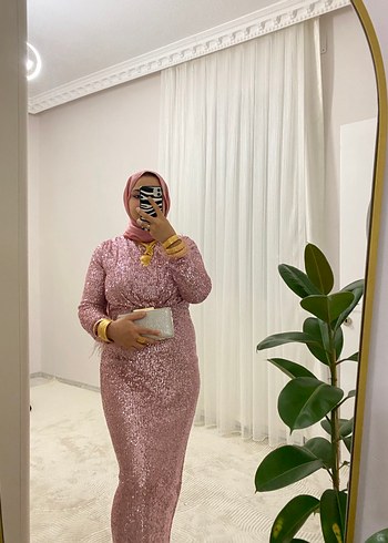 Bayan tesettür Abiye Elbise - Görsel 5