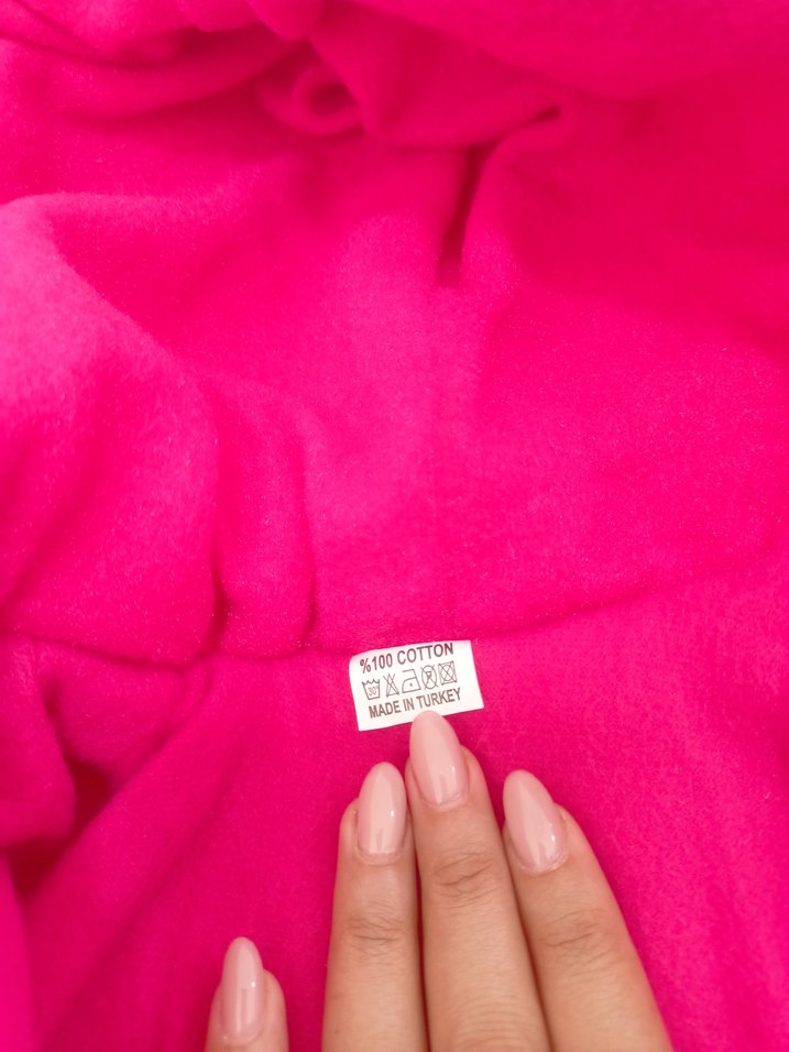 Kız Çocuk Pembe Kapüşonlu Nakışlı Mont - Görsel 5