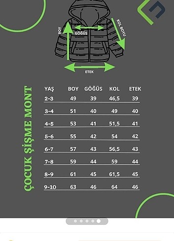 Diğer Şişme çocuk montu 