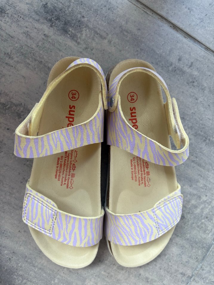 Kız Çocuk Zebra Desenli Cırt Cırtlı Terlik - Görsel 2