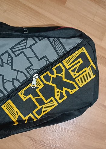 Siyah Gri Baskılı Fermuarlı Erkek Sırt Çantası - Görsel 2