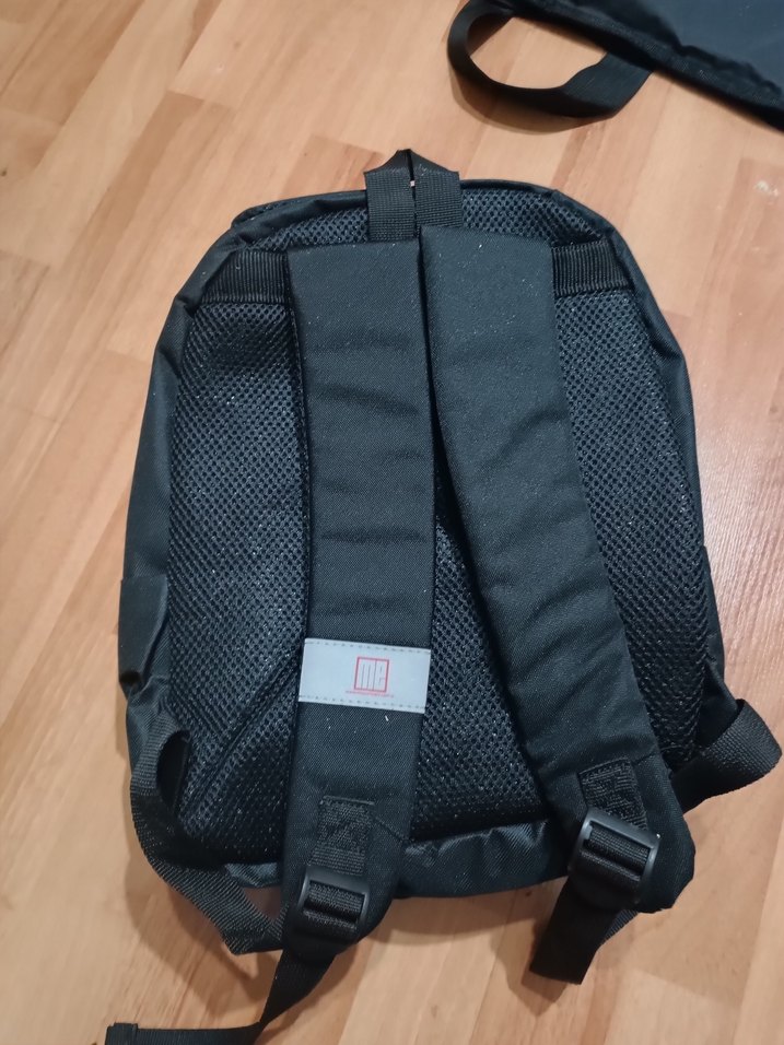 Siyah Gri Baskılı Fermuarlı Erkek Sırt Çantası - Görsel 3