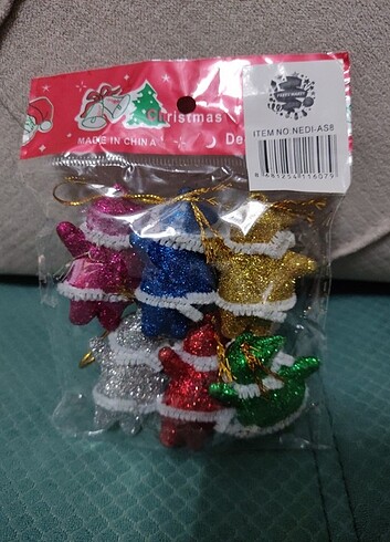 Yılbaşı ağacı süsleme Noel Baba 1 paket