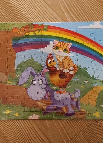 Karton puzzle ve boyama 