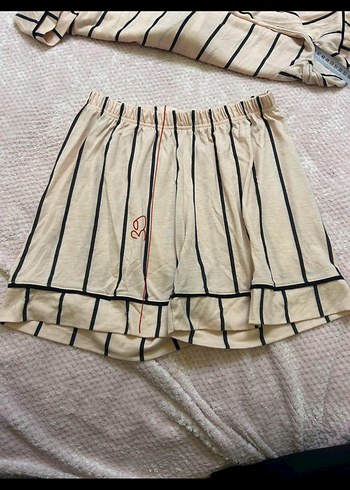 xl Beden pembe Renk Ecrou marka şortlu pijama takımı