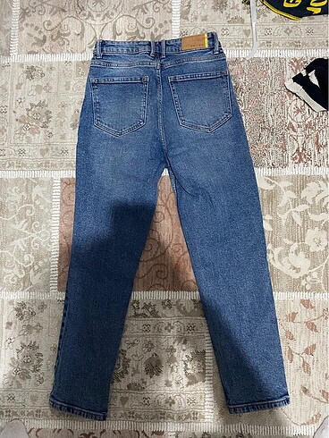 36 Beden mavi Renk Slim Fit Mom Jean
