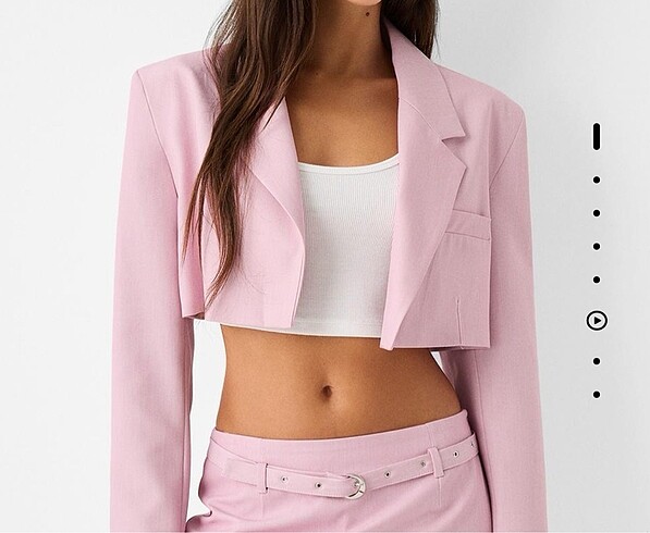 Bershka pembe blazer ceket