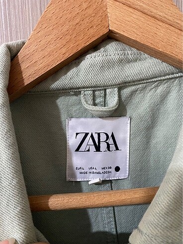 ZARA ÇAĞLA RENGİ KOT CEKET