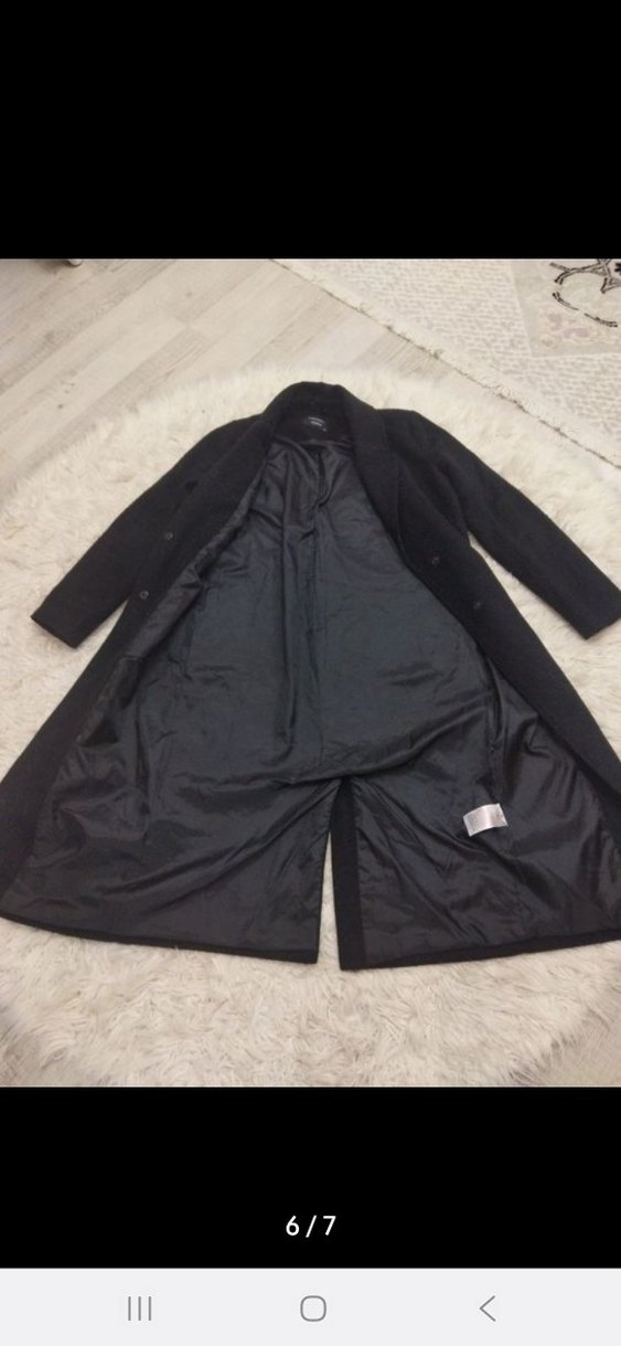 Siyah Kadın Klasik Kaban - Görsel 2