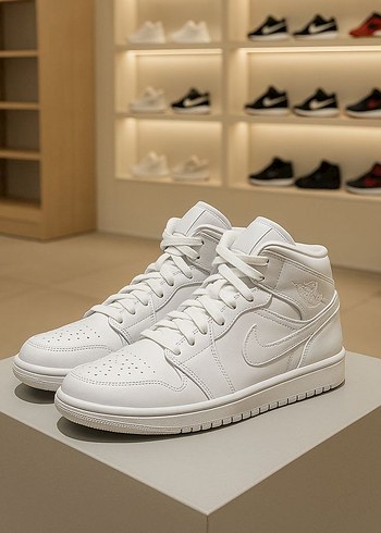 Nike Air Jordon Mid White 

En Üst kalite..

Renk : Beyaz - Görsel 2