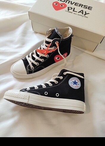 38 Beden Converse play comme des garcons SİYAH???? NEW COLECTİON ???? ??