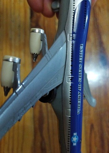 Beden Mavi ve Gri Boeing 777 Model Uçak