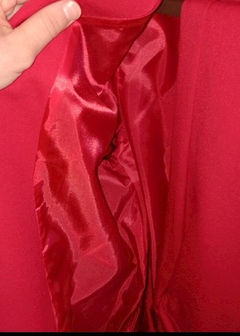 Diğer Klasik Kırmızı Kadın Blazer Ceket Takım
