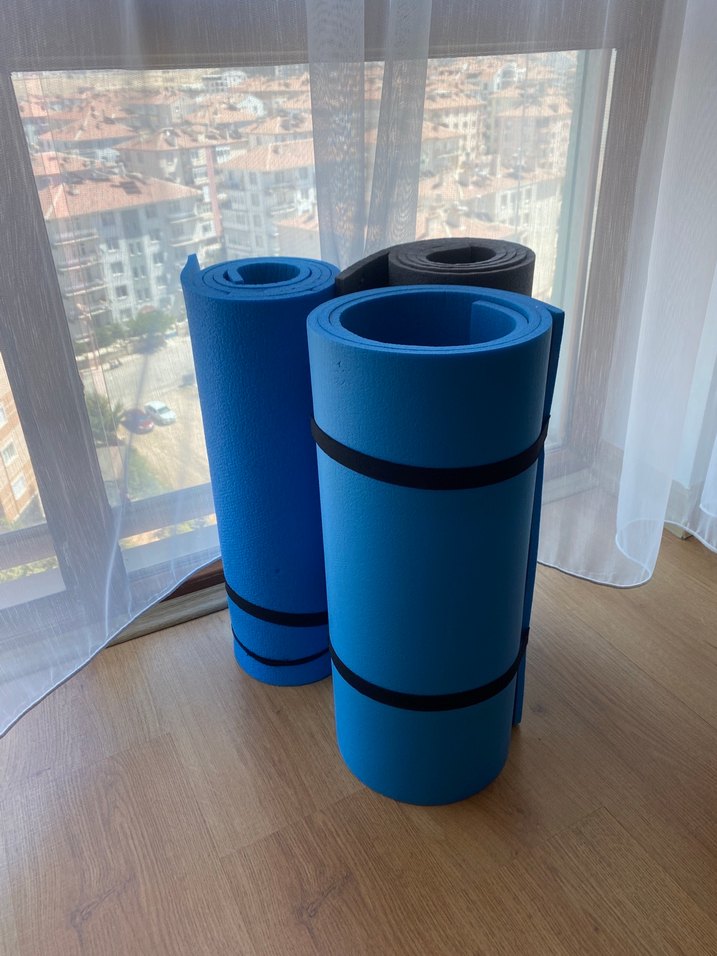 Mavi Egzersiz Matı Kaymaz Yüzeyli - Görsel 2