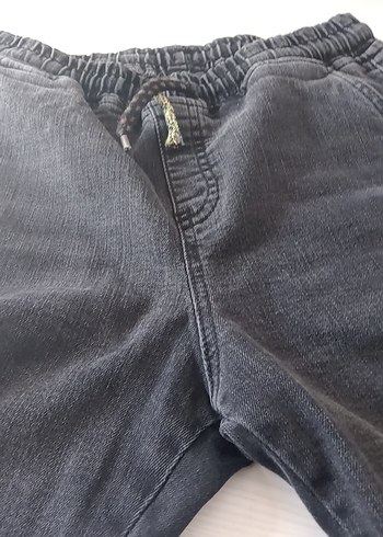 11-12 Yaş Beden siyah Renk Erkek Gri Loose Fit Kot Pantolon