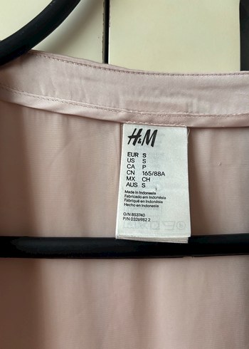H&M Dantel Detaylı Midi Pembe Sabahlık - Görsel 6