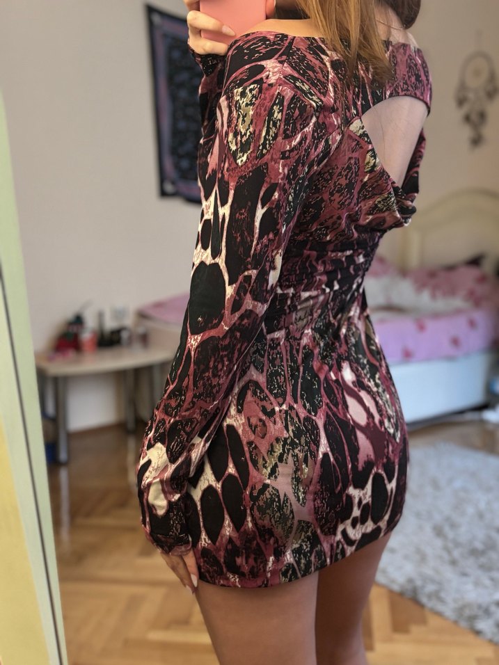 Gothic Grunge Likrali Taşlı Elbise - Görsel 3