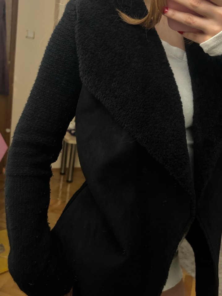 Colins Yün Süet Kürklü Kadın Ceket - Görsel 2